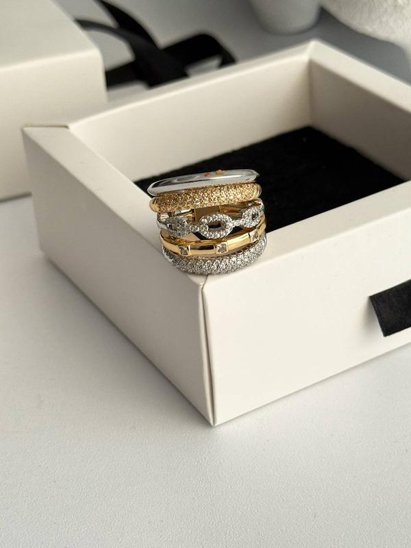 Bague dorée 5-en-1