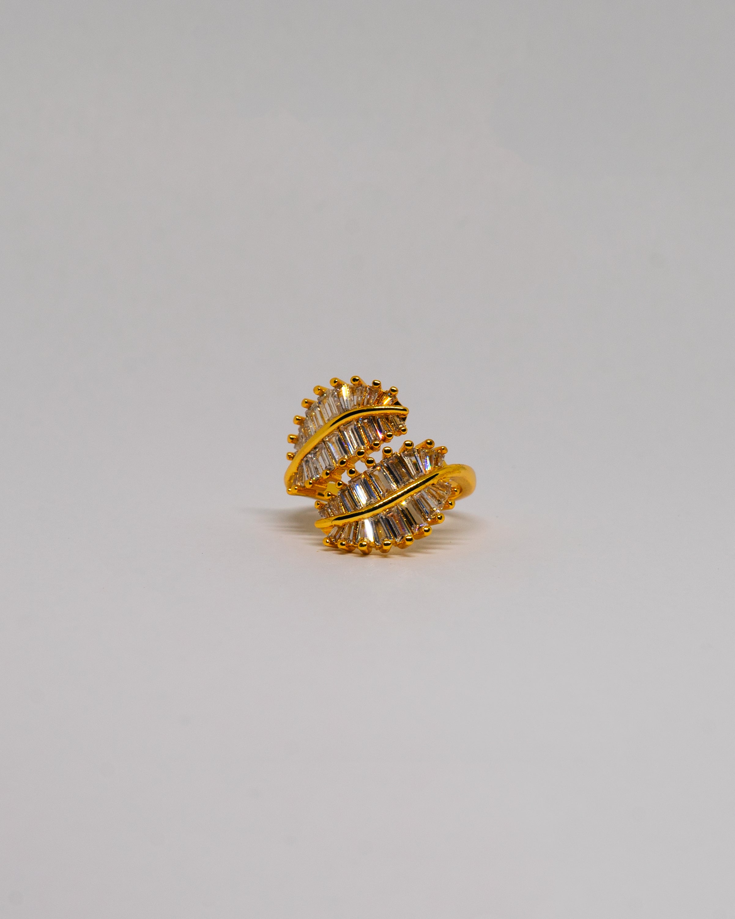 Bague Feuille Crystal