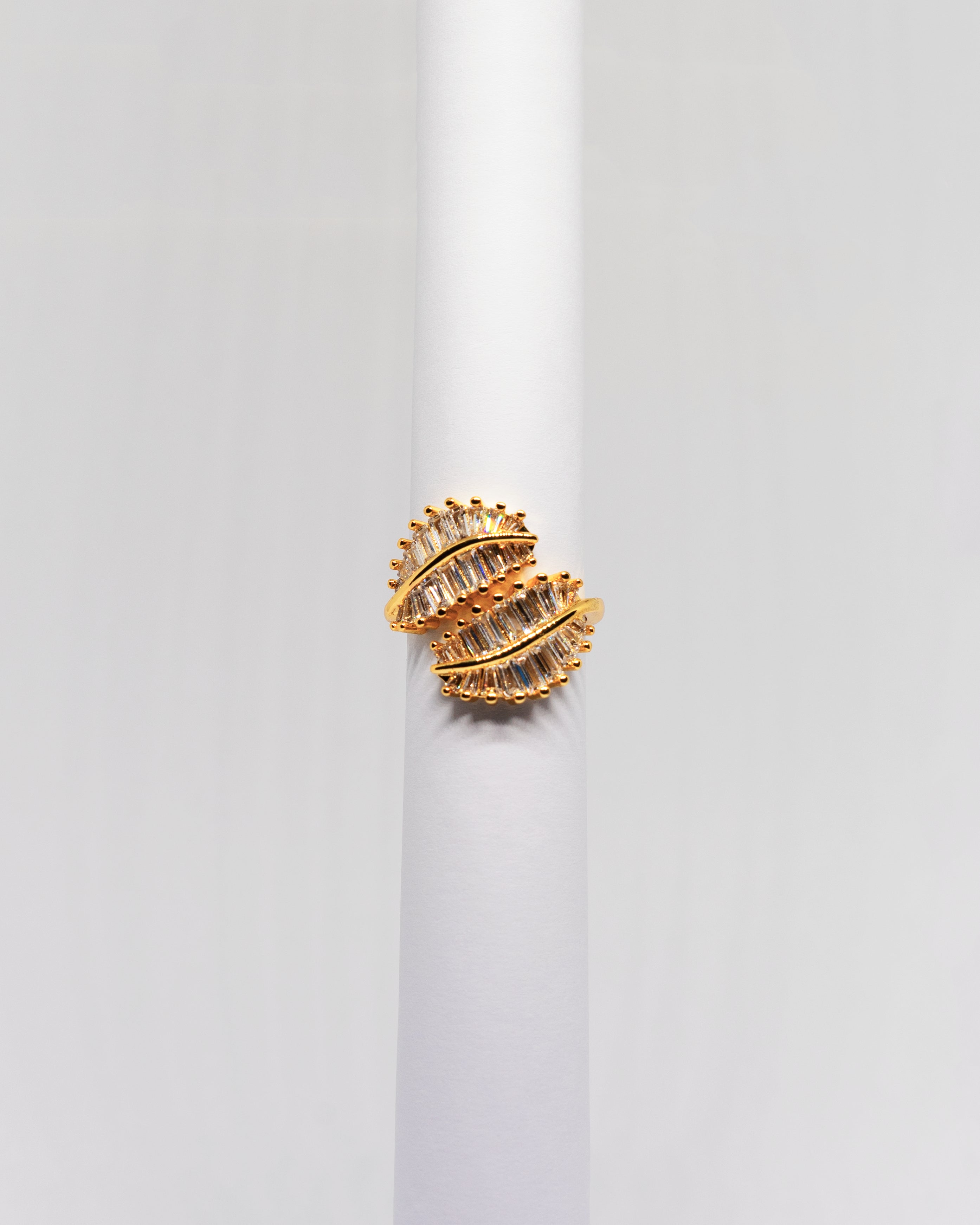 Bague Feuille Crystal