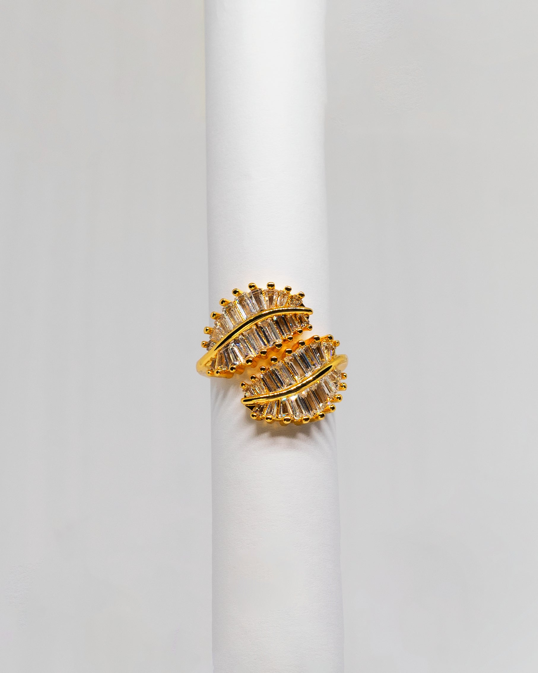 Bague Feuille Crystal