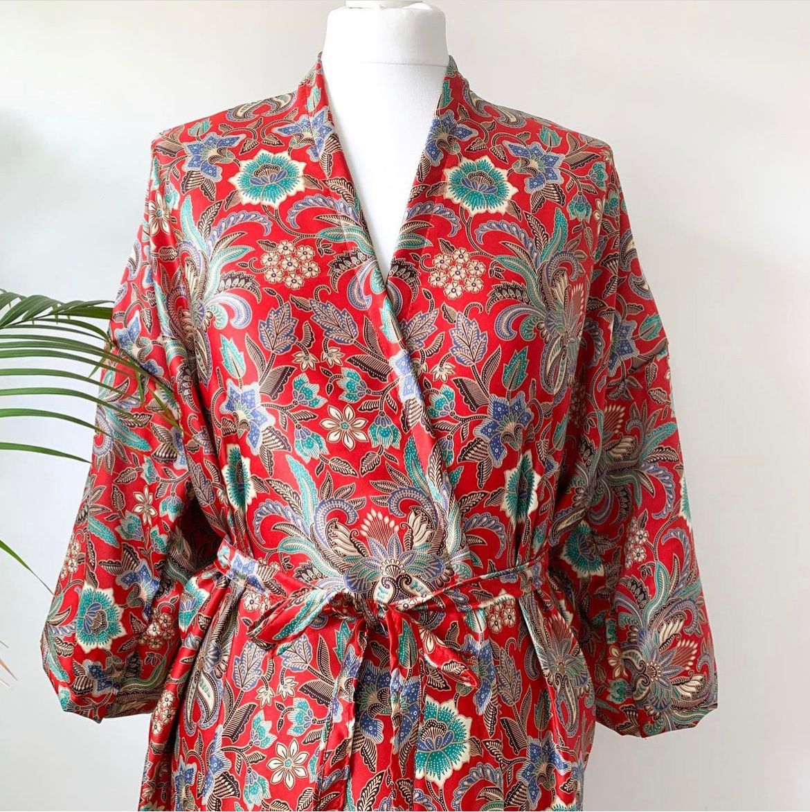 Robe Kimono en mélange de soie